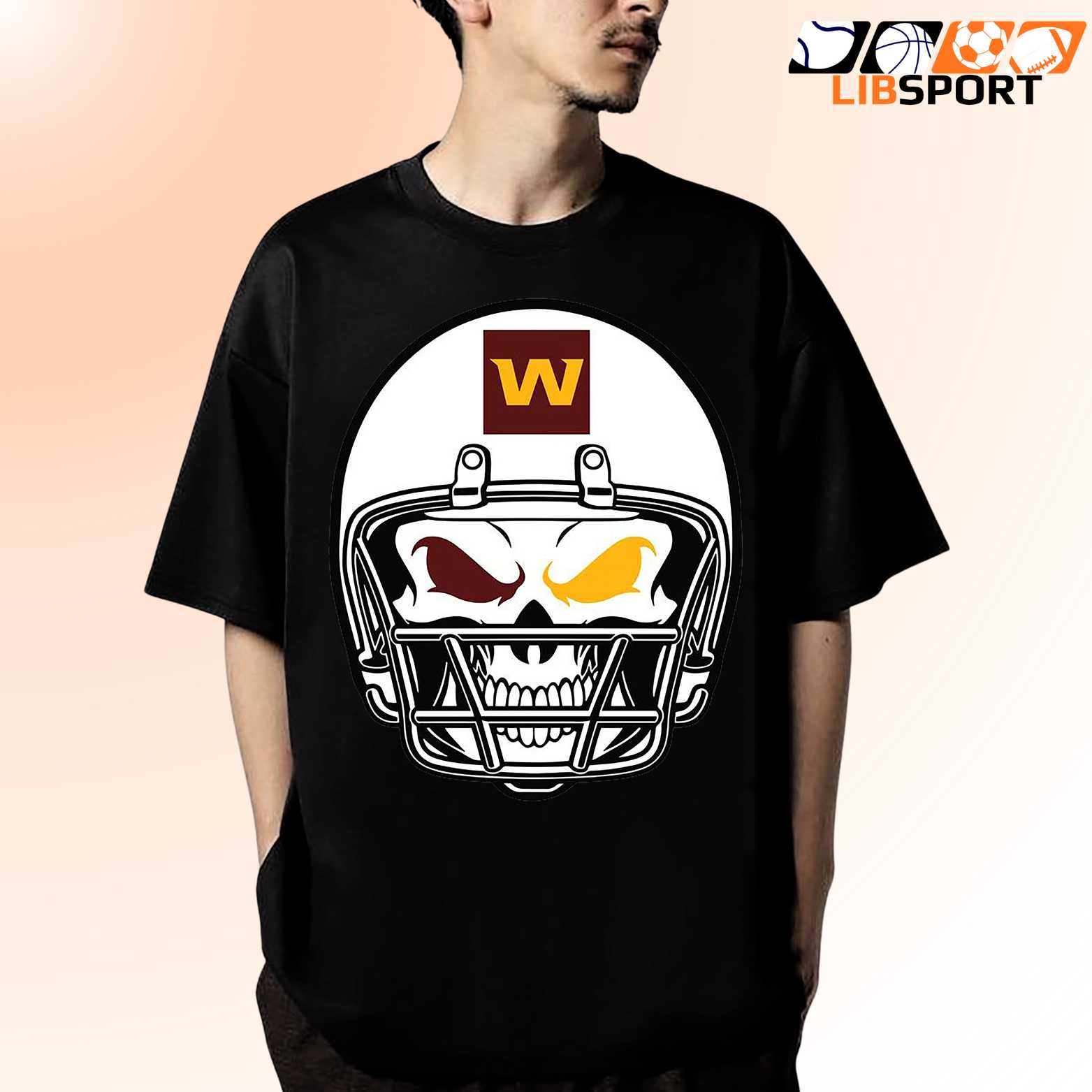 Washington Commanders Football Skull T-Shirt, Unisex Graphic Tee, Fan Football Shirt
